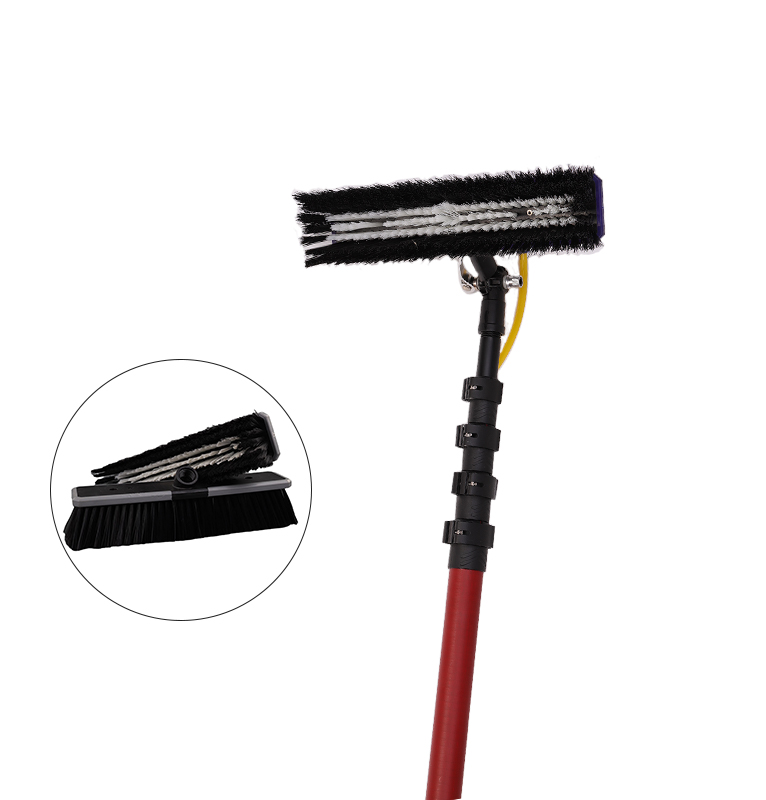 Light solar cleaning pole