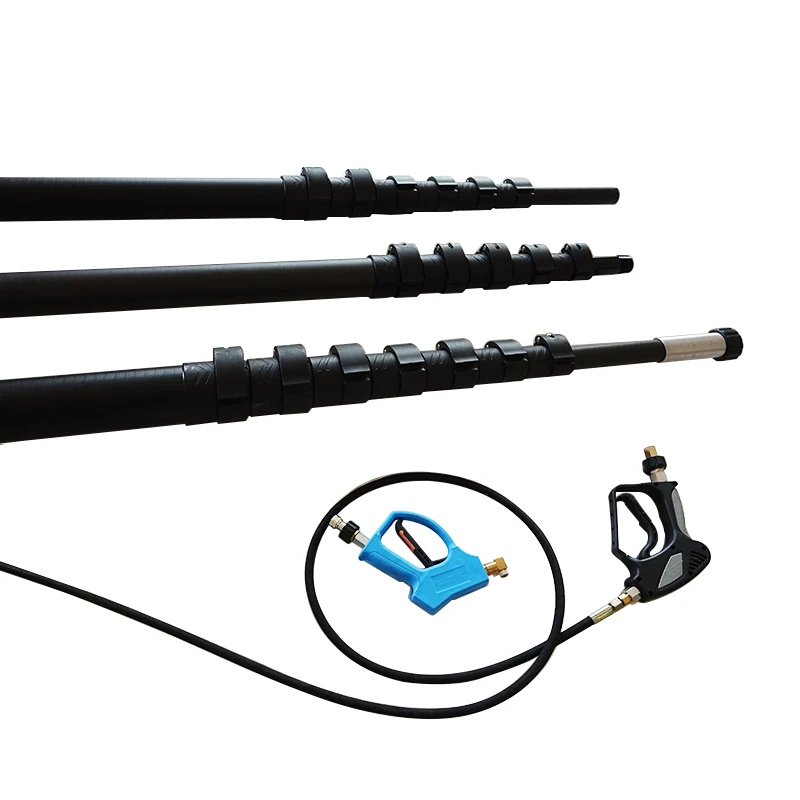 High-pressure cleaning rod with hose
